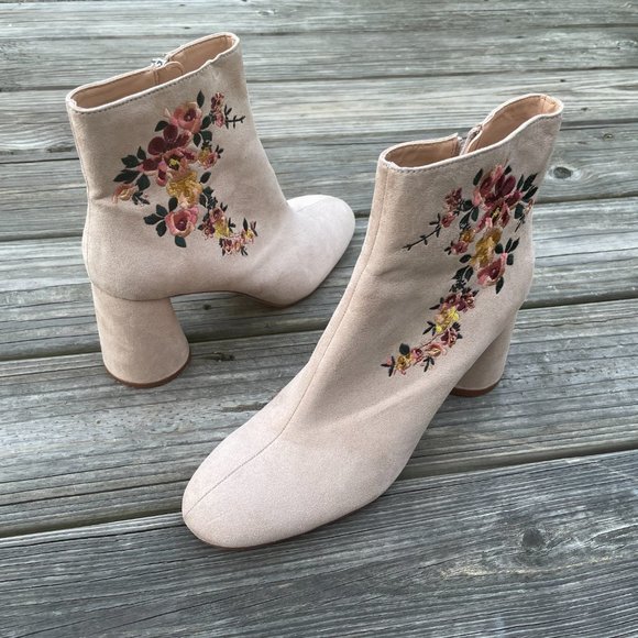 Zara Shoes - Zara Trafaluc Women Boot Shoes Flower Embroidery H